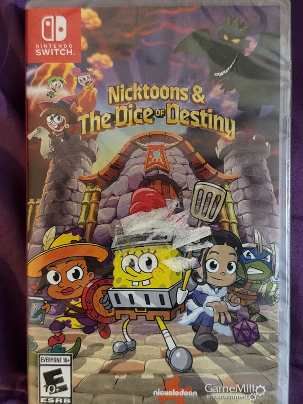 Nintendo Switch Nicktoons & The Dice of Destiny - Purple & Yellow Cover